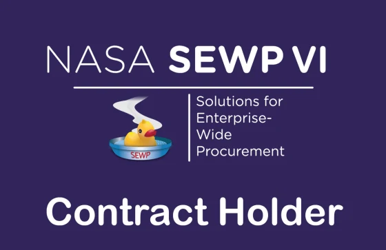 NASA SEWP VI Contract Holder badge issued by the NASA SEWP Program Office.